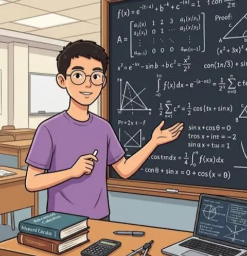 Illustrated portrait of Teacher Alden