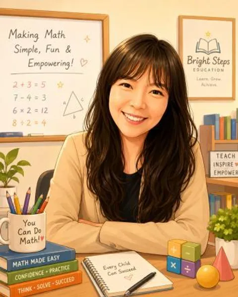 Illustrated portrait of Julie, Founder & Principal of Mat + Lit