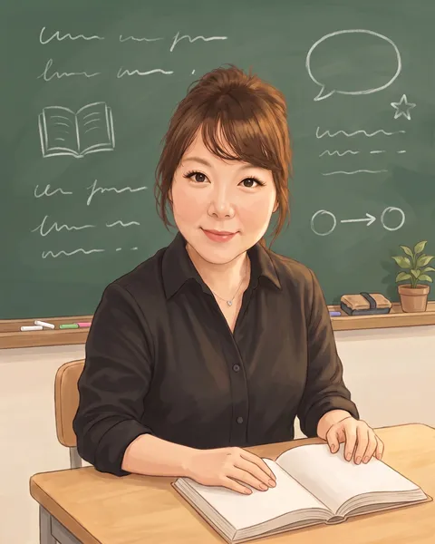 Illustrated portrait of Violet, Vice Principal of Mat + Lit